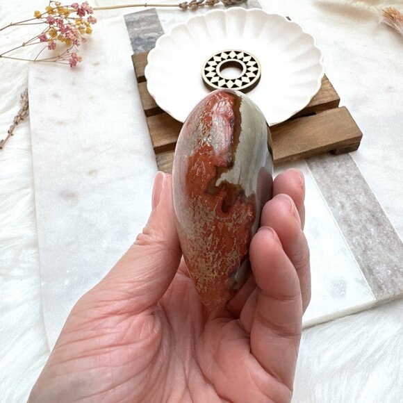 Beautiful Polychrome Jasper Heart - Picture 2 of 6